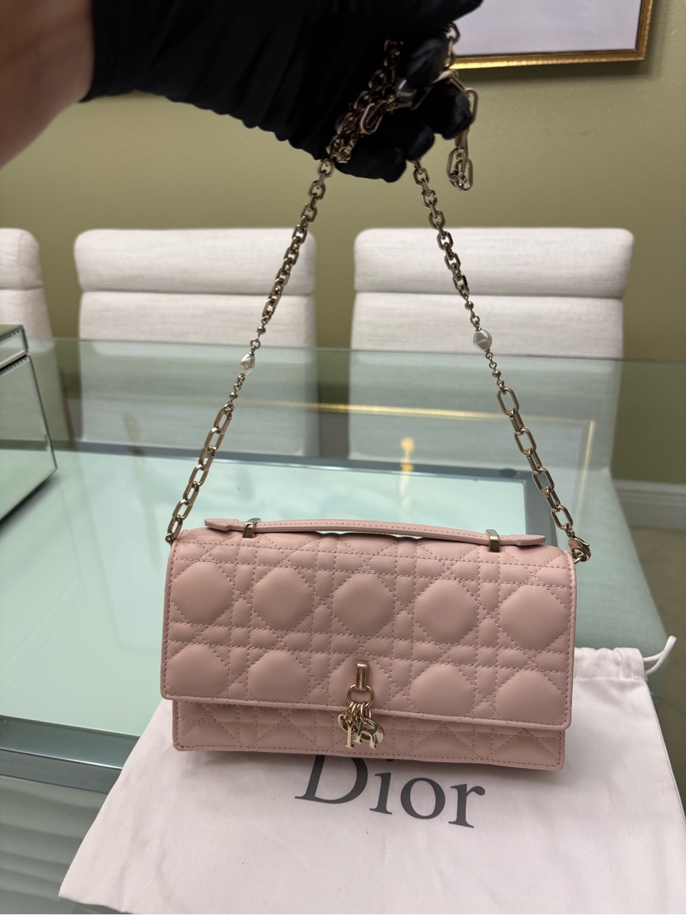 Authentic Brand New My Dior Mini Bag
Powder Pink Cannage Lambskin - Picture 16 of 16